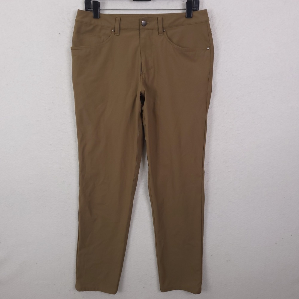Lululemon ABC Pant Classic Warpstreme  Men 31x30 Brown Khaki 5 Pocket